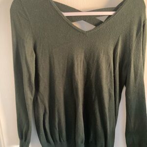 Green V-Neck Sweater